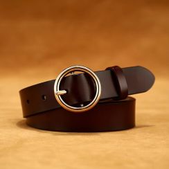 3Pcs Womens Leather Pin Buckle Belt